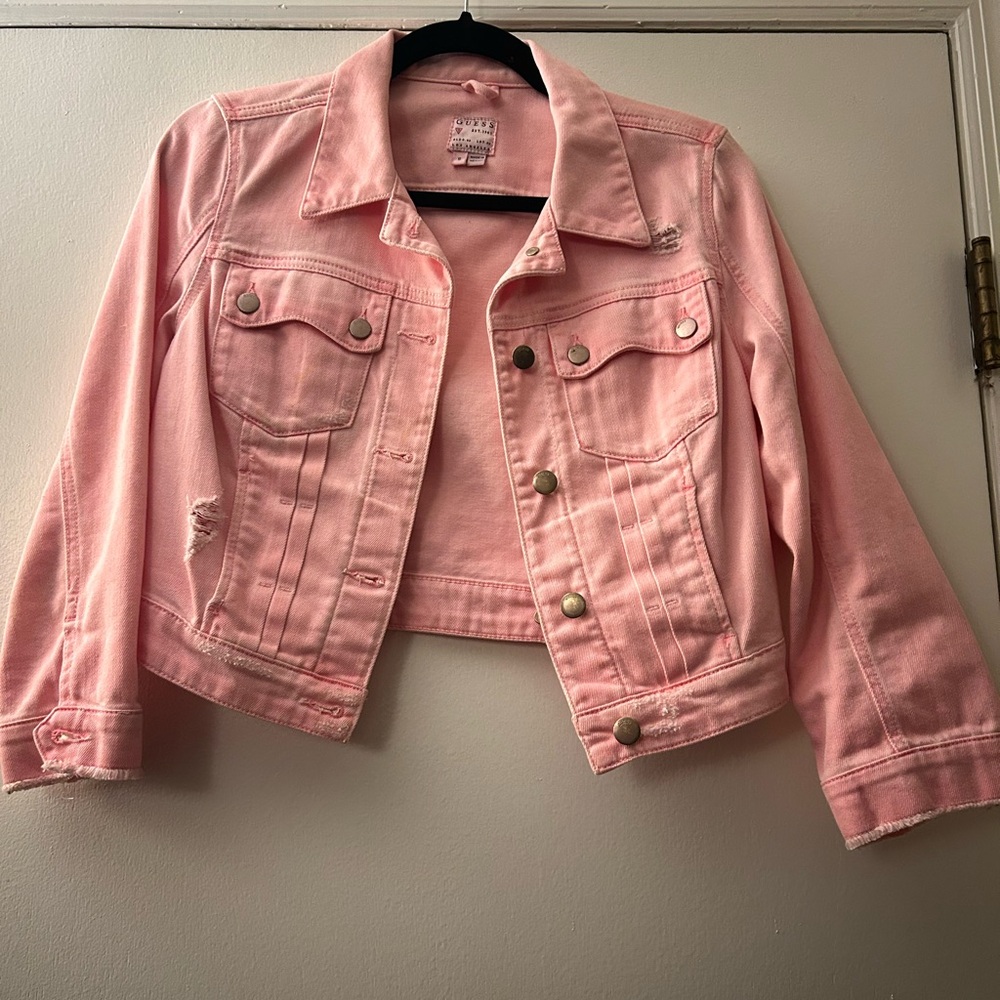 GUESS Pink Denim Jacket